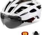 Shinmax Casco de Bicicleta con Luz Certificacion CE con Visera